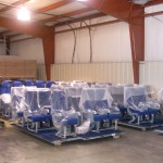 Seat pallets that were assembled in our facility.